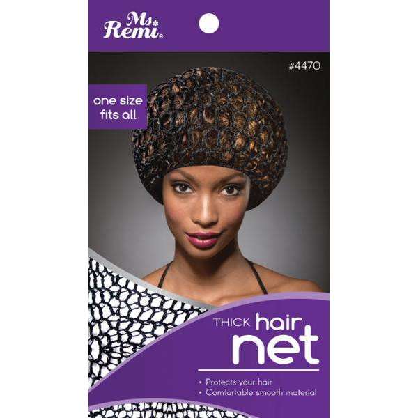 Ms. Remi Thick Hair Net, 1 Count, Black