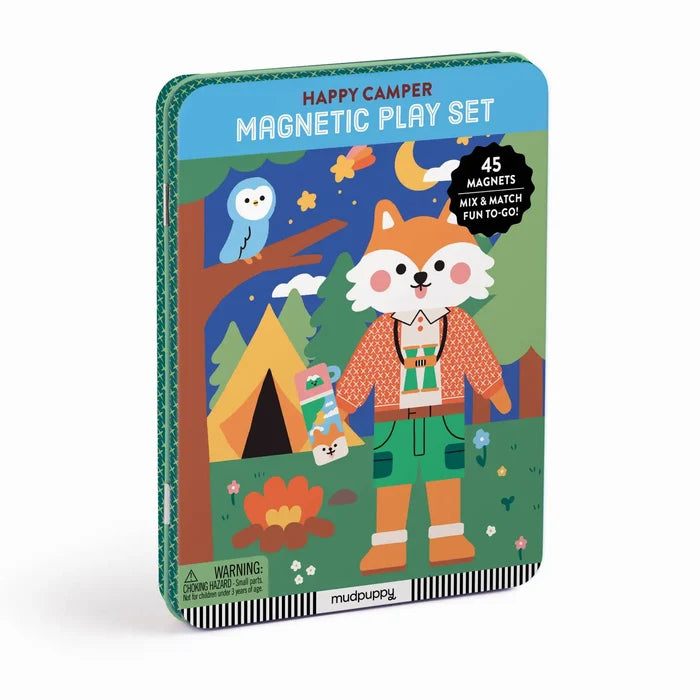 Mudpuppy Magnetic Play Set Tin: Happy Camper