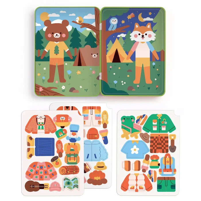 Mudpuppy Magnetic Play Set Tin: Happy Camper