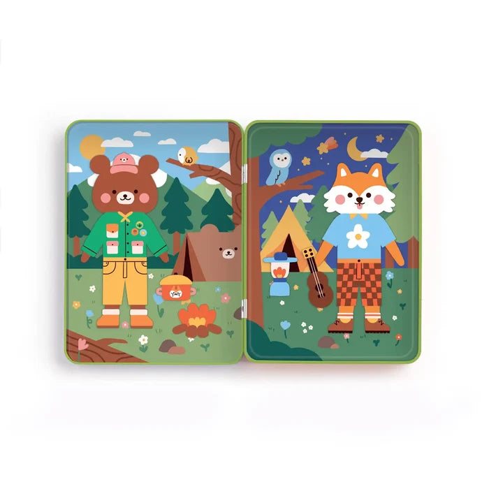 Mudpuppy Magnetic Play Set Tin: Happy Camper
