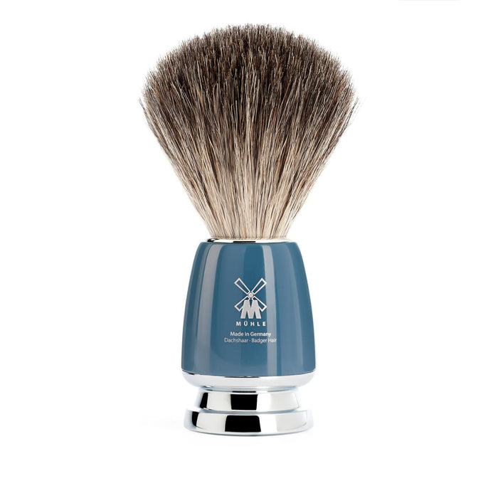 MÜHLE RYTMO 4 Pc. Shaving Set, Pure Badger Brush & Gillette® Fusion™ Razor, Petrol