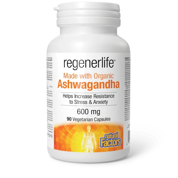 Natural Factors: Regenerlife Ashwagandha 600mg