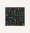 Navy Crab Print Silk Pocket Square