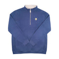 Plaza Hotel navy major quarter zip front view on a white background
