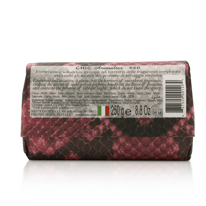 Nesti Dante Chic Animalier Red Soap 250g Back