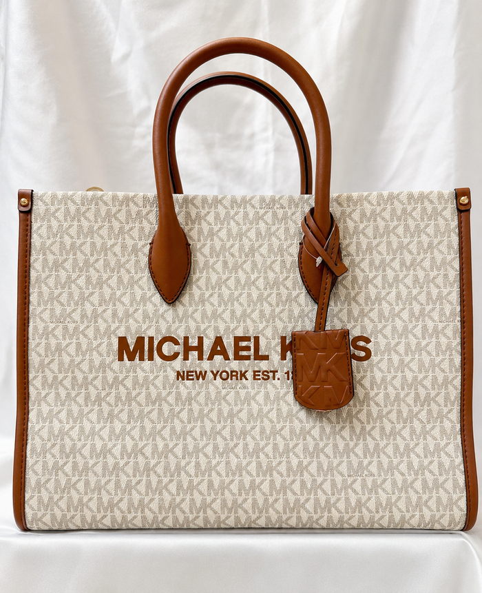 New AUTHENTIC Michael Kors "Mirella" MD EW Tote Vanilla Shoulder Bag-
35F2G7ZT2B