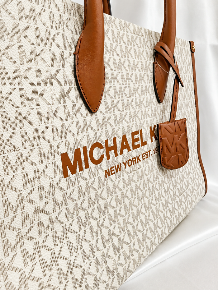 New AUTHENTIC Michael Kors "Mirella" MD EW Tote Vanilla Shoulder Bag-
35F2G7ZT2B