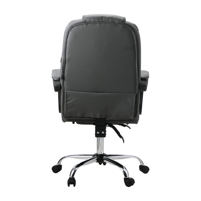 NNEED Massage Office Chair Racing Chairs PU Leather Grey-2