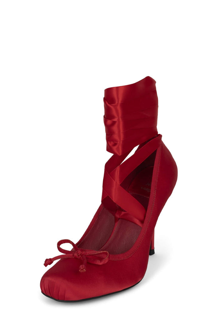 NYMPHA Jeffrey Campbell Stiletto Heel Red Satin