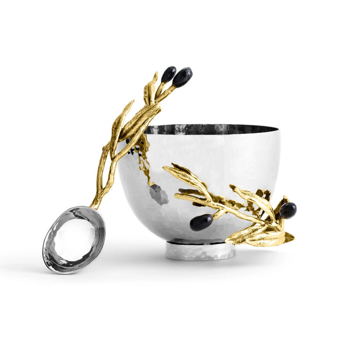Michael Aram Olive Branch Nut Dish with Spoon