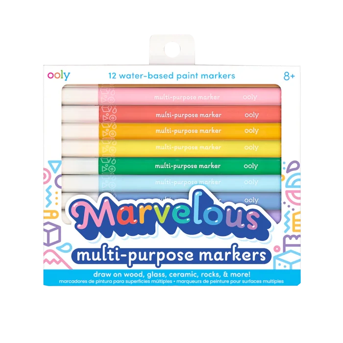 Ooly Marvelous Multi Purpose Paint Markers 12 Pk