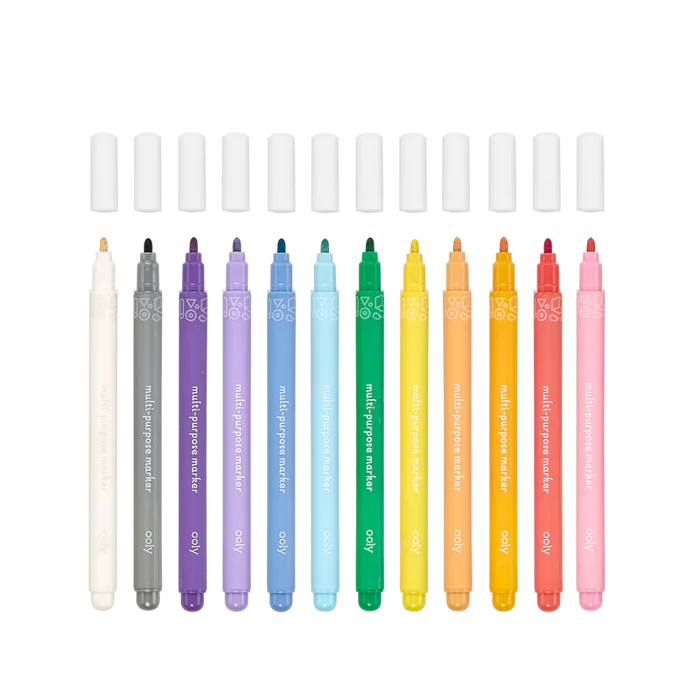Ooly Marvelous Multi Purpose Paint Markers 12 Pk