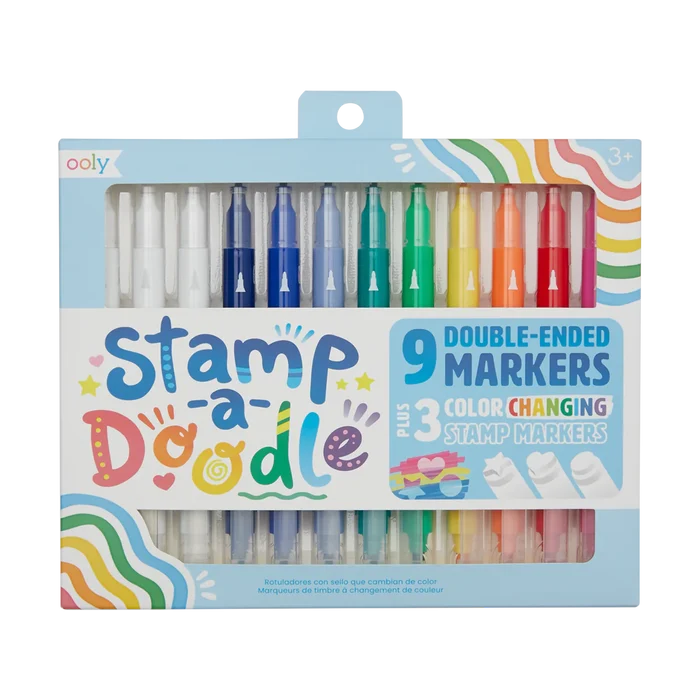 Ooly Stamp A Doodle Double Ended Markers 12 Pk