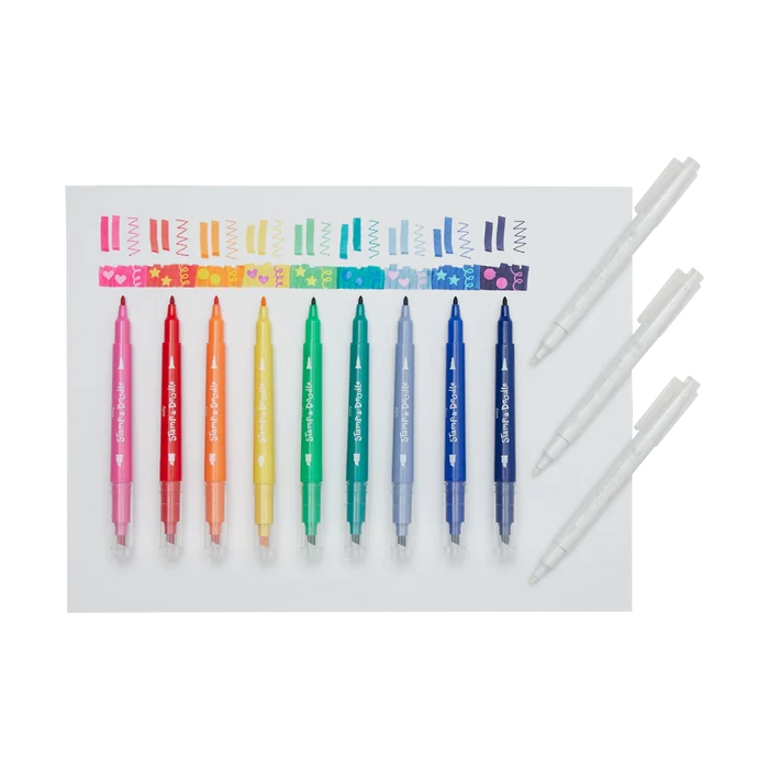 Ooly Stamp A Doodle Double Ended Markers 12 Pk