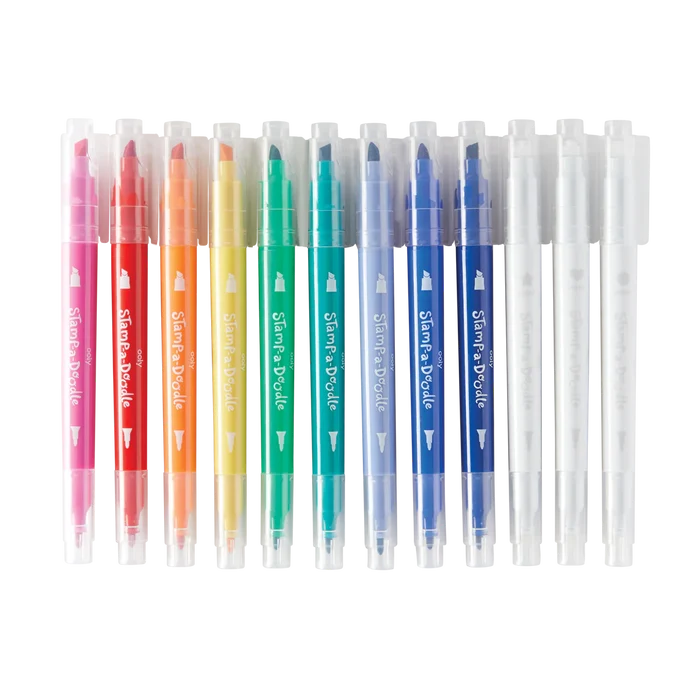 Ooly Stamp A Doodle Double Ended Markers 12 Pk