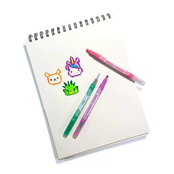 Ooly Stamp A Square Double Ended Markers 12 Pk