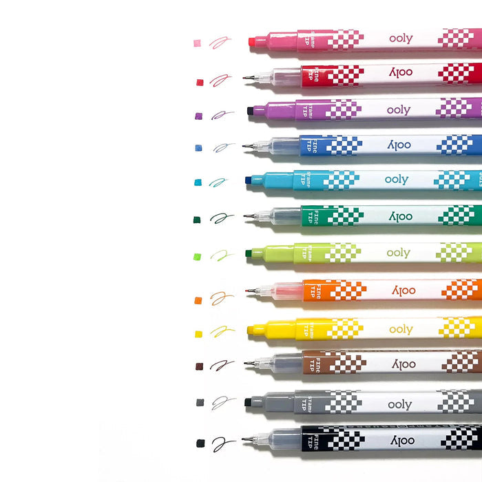 Ooly Stamp A Square Double Ended Markers 12 Pk