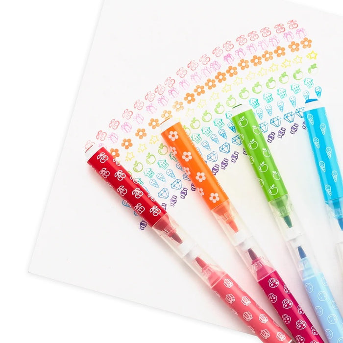 Ooly Stampables Double Ended Brush & Stamp Markers 18 Pk