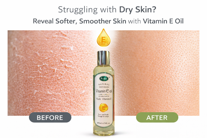 P+50 Vitamin E Nourishing Face & Body Oil 200ml