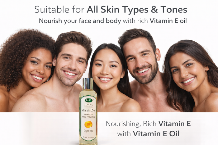 P+50 Vitamin E Nourishing Face & Body Oil 200ml