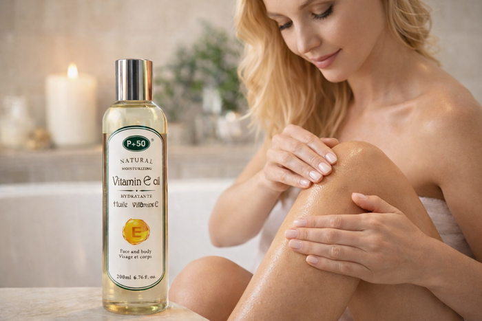 P+50 Vitamin E Nourishing Face & Body Oil 200ml
