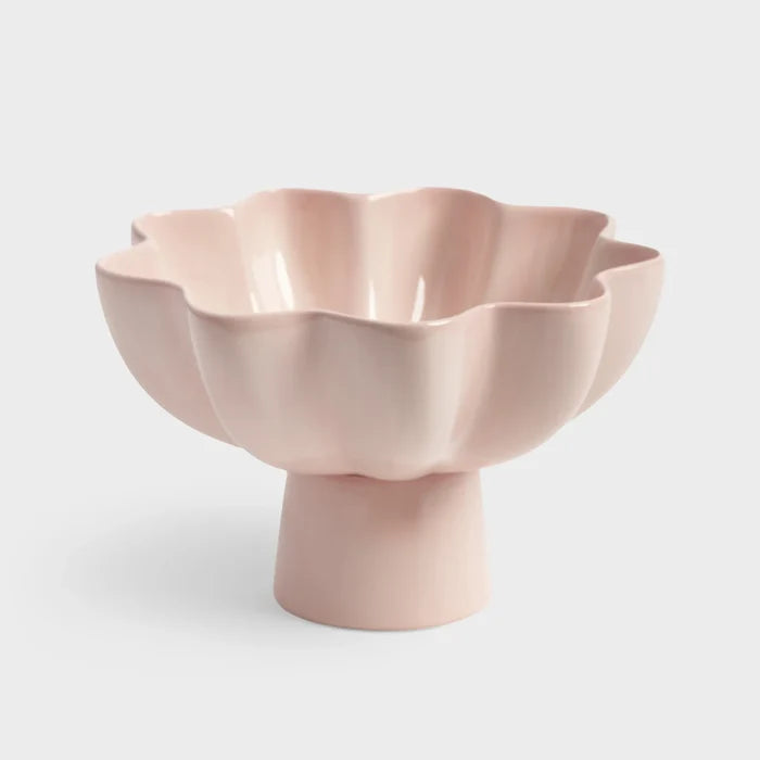 PEDESTAL BOWL in Sun Pink by &Klevering