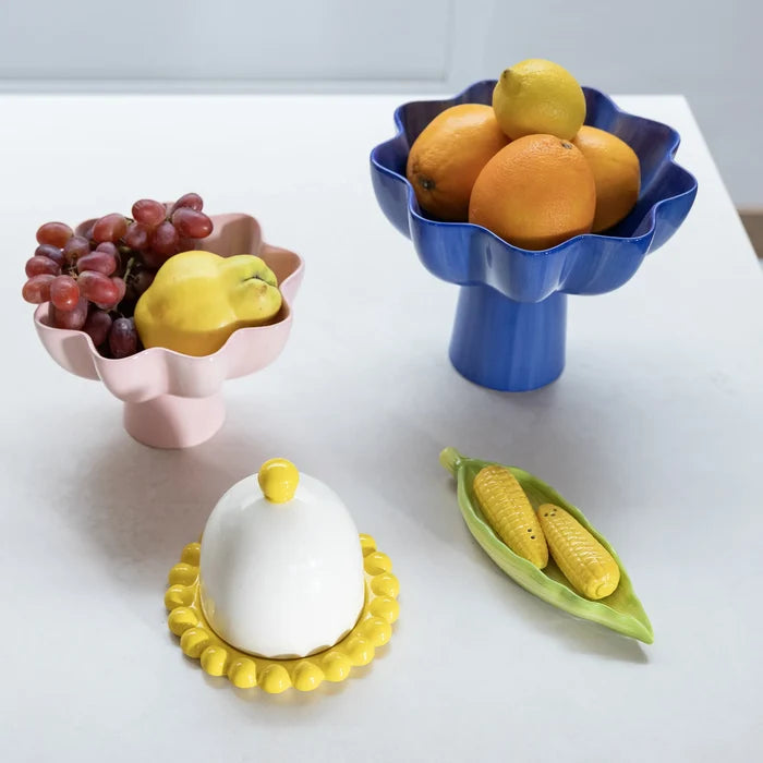 PEDESTAL BOWL in Sun Pink by &Klevering