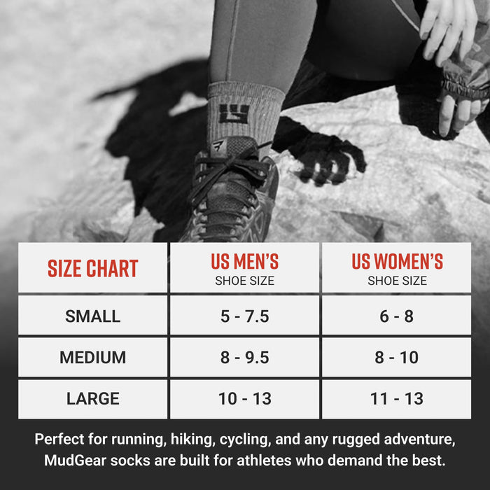 Performance Hiking/Trekking Sock - Gray/Black (2 Pair Pack)