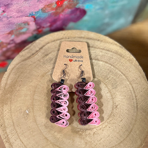Pink & Red Fight Earrings