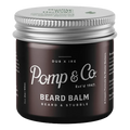 Pomp & Co. Supreme Beard Balm i mørk glassbeholder med sølvdeksel, 60ml