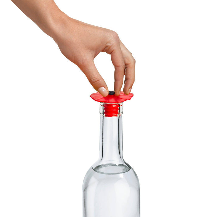 Poppy Bottle Stoppers (Red) - CDU/24