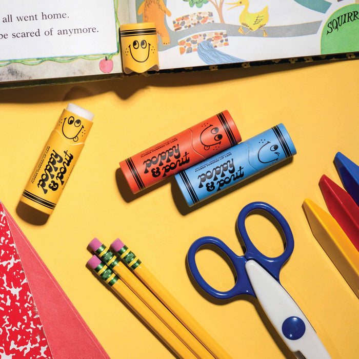 Poppy & Pout - Lip Balm, Lil Poppies, Bloo Razzeloo