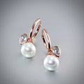 "Promise" - Pearl Bridal Earrings - Available in Rose Gold and Silver