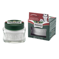 Proraso pre-shave krem med eukalyptus og mentol i glassbeholder med grønn lokk