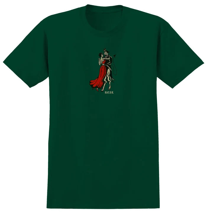 Real Dance With The Devil t shirt green Harry Lintell art