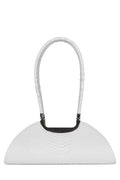 RETROGRADE Jeffrey Campbell Shoulder Bag White Snake Silver
