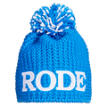 A product picture of the Rode Blue Wool Toque Pompom