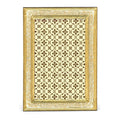 Decorative gold frame with intricate patterns on a white background