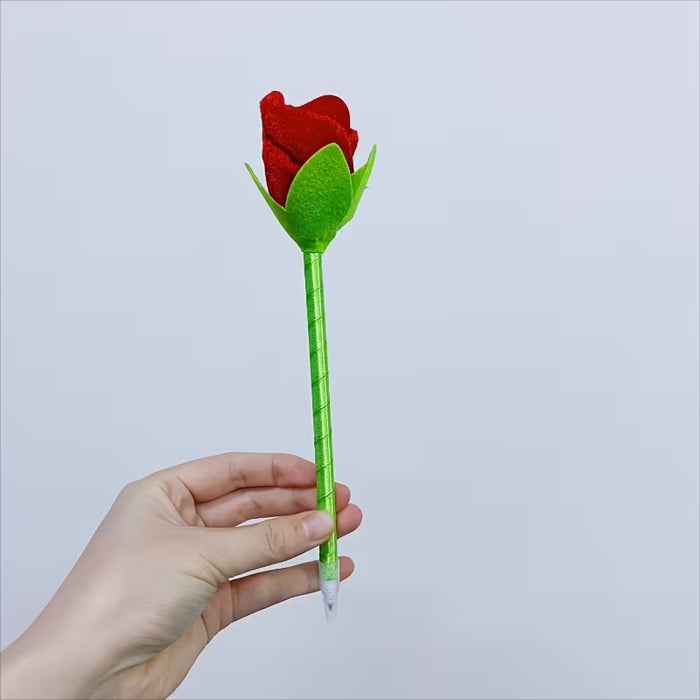 Rose Plush Ballpoint Pen
