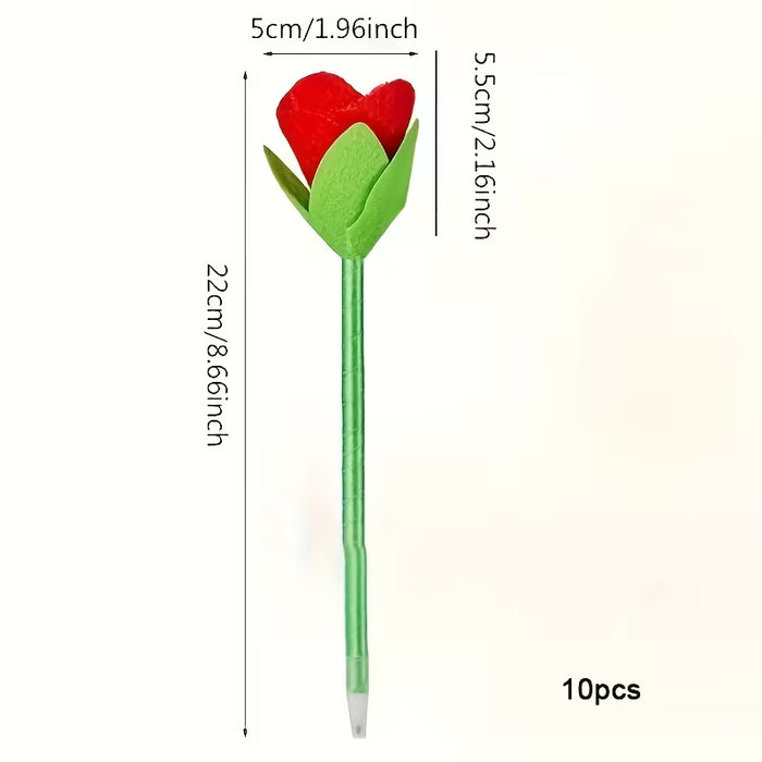 Rose Plush Ballpoint Pen