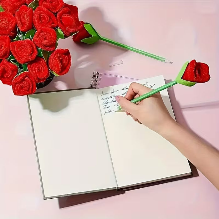 Rose Plush Ballpoint Pen