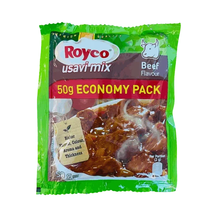 Royco Usavi Mix Beef Flavour 50g powdered seasoning for rich beef sauce and savory dishes