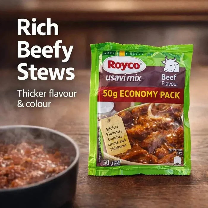 Royco Usavi Mix Beef Flavour 50g powdered seasoning for stews and gravies