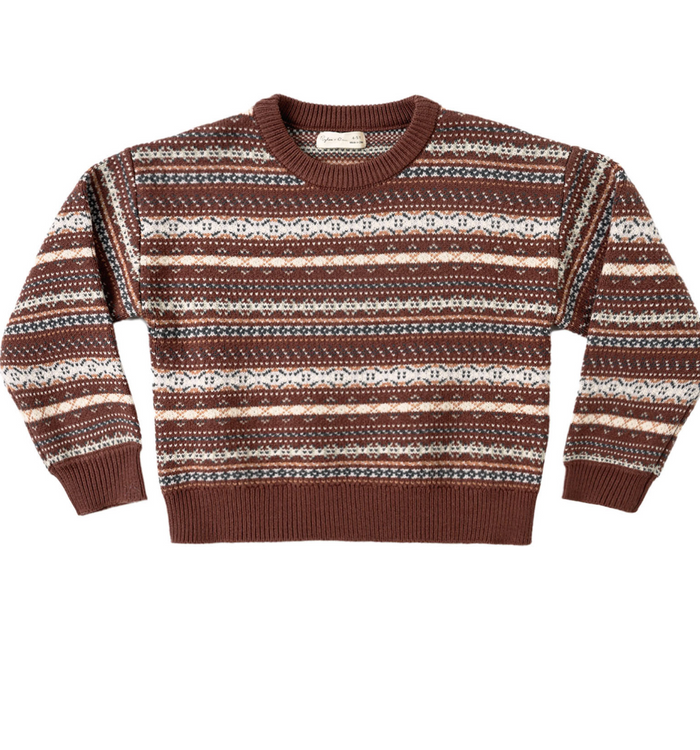 Rylee + Cru Aspen Sweater in Mulberry Multi Stripe