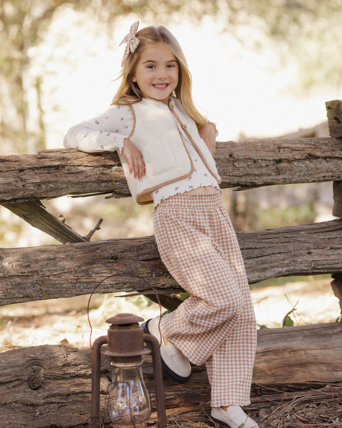 Rylee + Cru Sherpa Vest in Natural