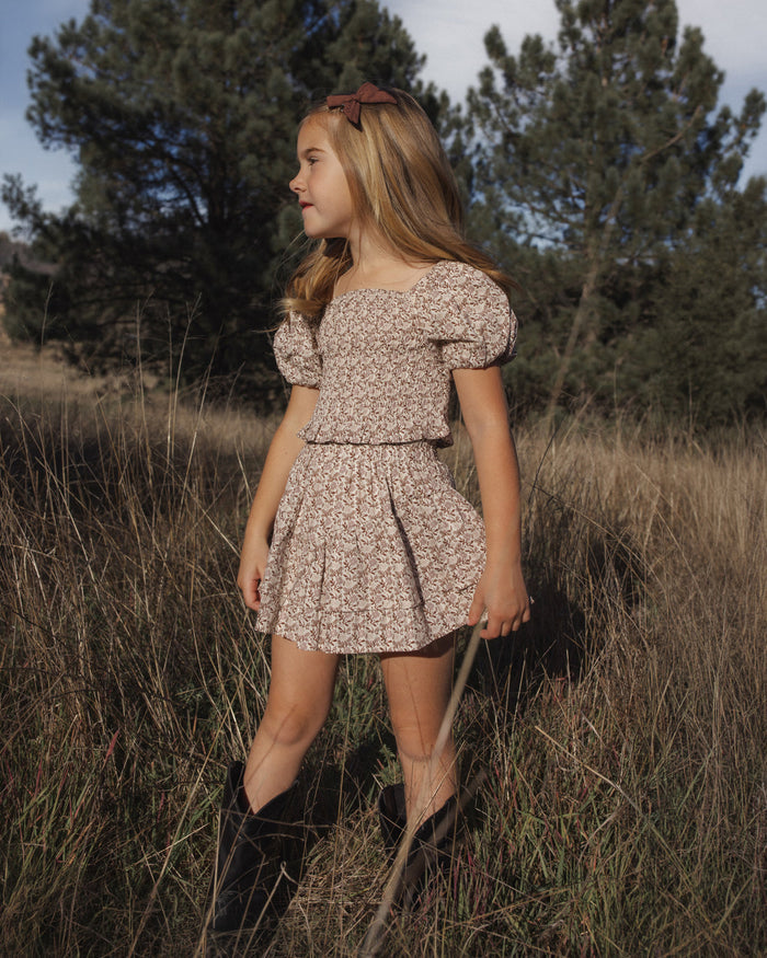 Rylee + Cru Tiered Mini Skirt in Primrose