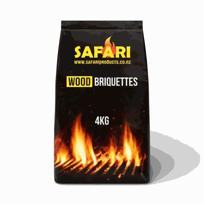 4kg bag of Safari Premium Grade Safari briquettes for slow cooking and smoking