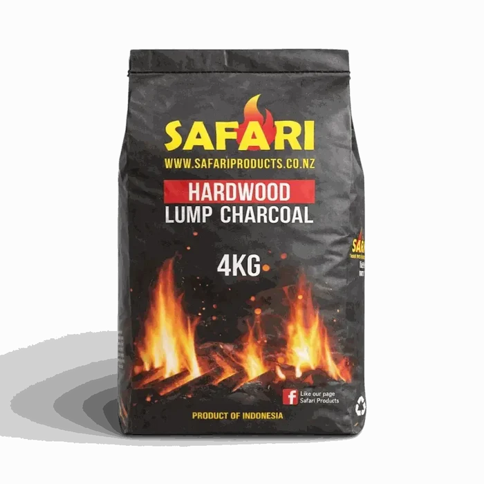 4kg bag of Safari Charcoal premium African hardwood charcoal for grilling and braai