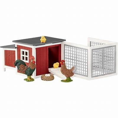 Schleich Farm World Clucky Chicken Coop 17 Pce