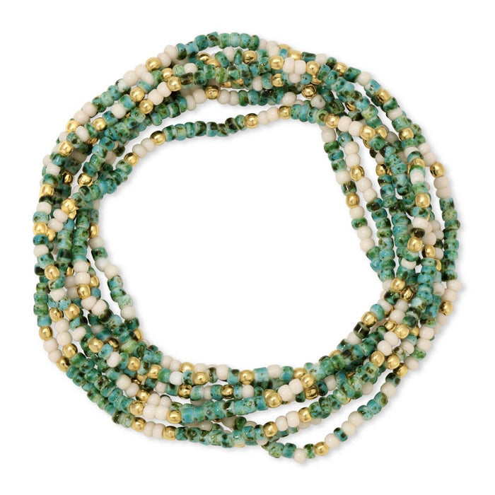 Seed Bead Bracelets-Faux Stone Assorted 2mm stretch